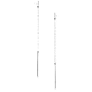 Cercei argint lungi cu lantisor DiAmanti Z1318E1-DIA (Argint 925‰ 2 g.)
